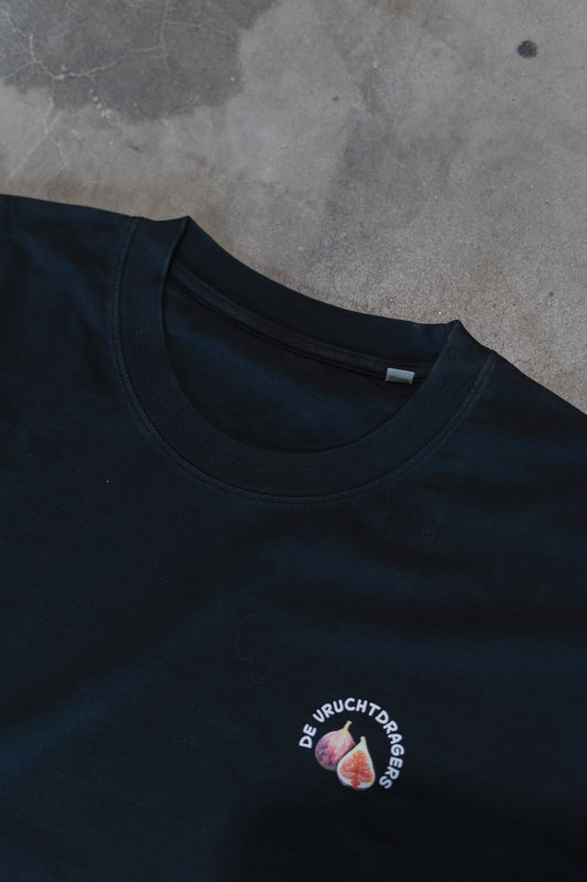 Vruchtdragers Oversized T-shirt Dames Washed black