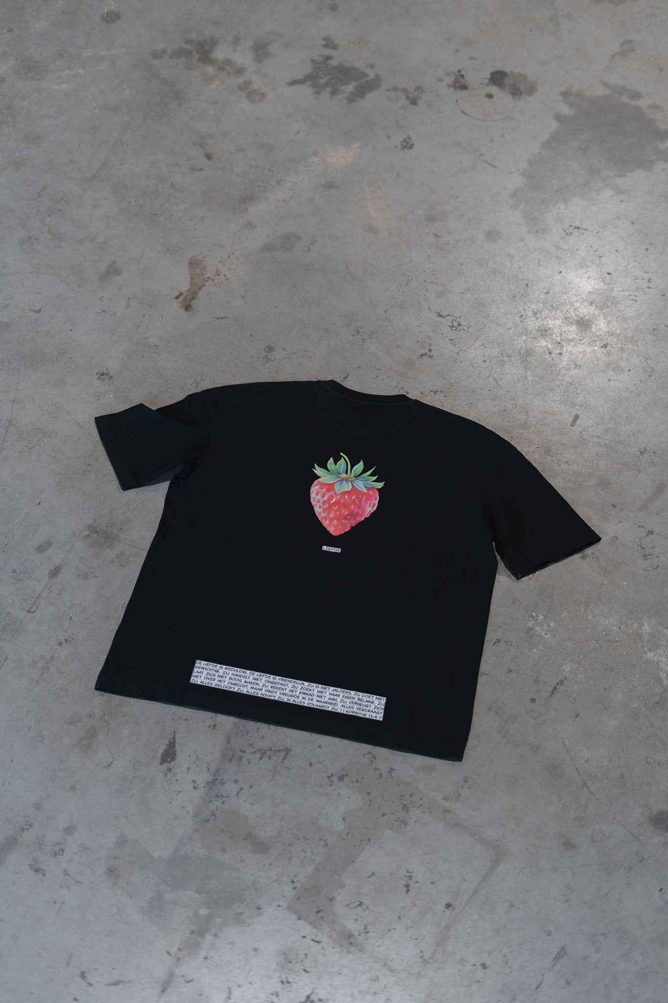Vruchtdragers Oversized T-shirt man Washed black