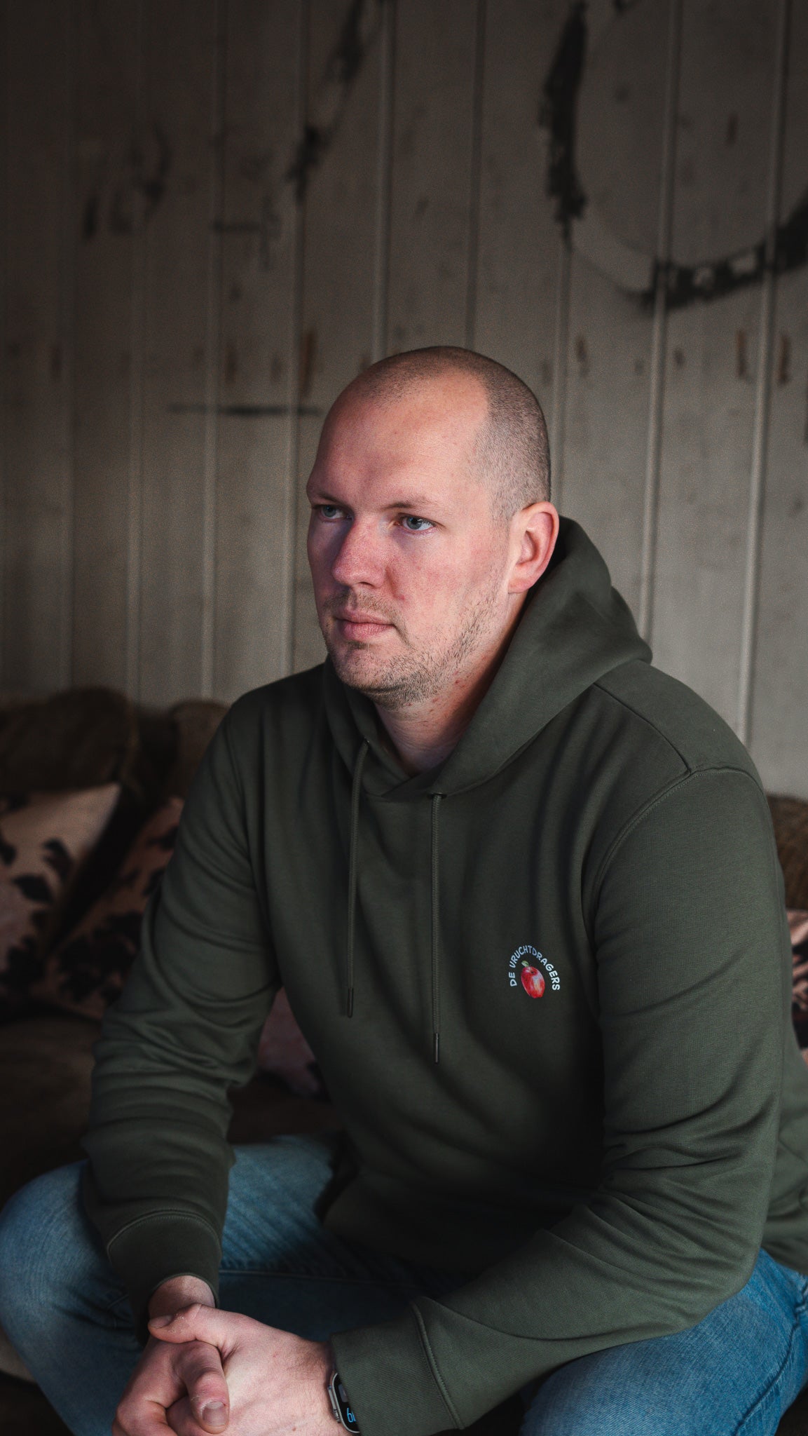 Vruchtdragers Hoodie Khaki green