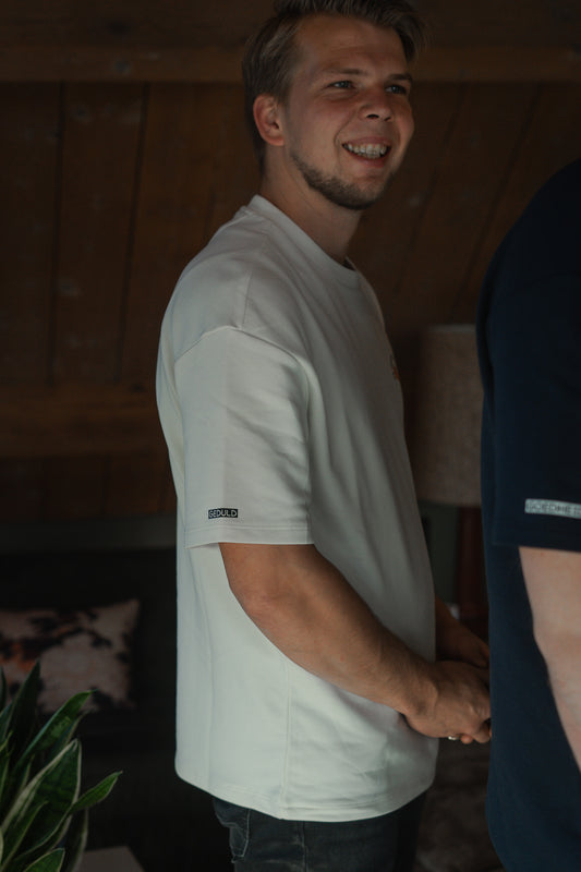 Vruchtdragers Oversized T-shirt Ivory White Sweaterstof