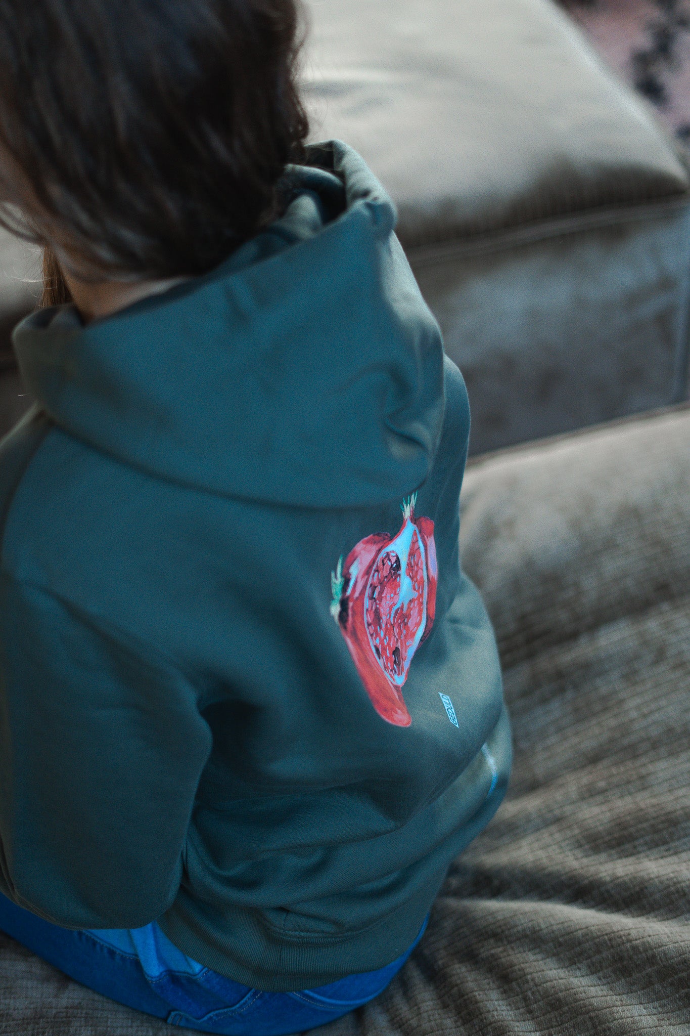 Vruchtdragers Hoodie Khaki green