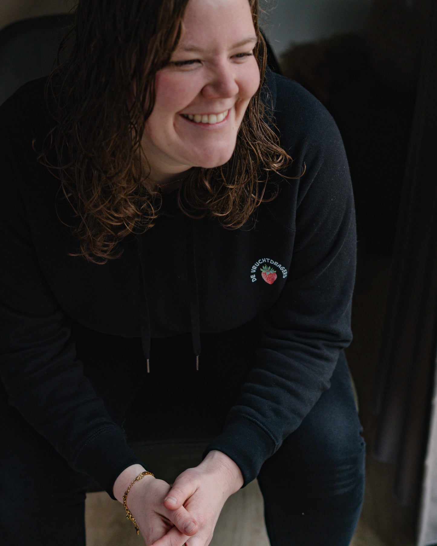 Vruchtdragers Dames Hoodie Black