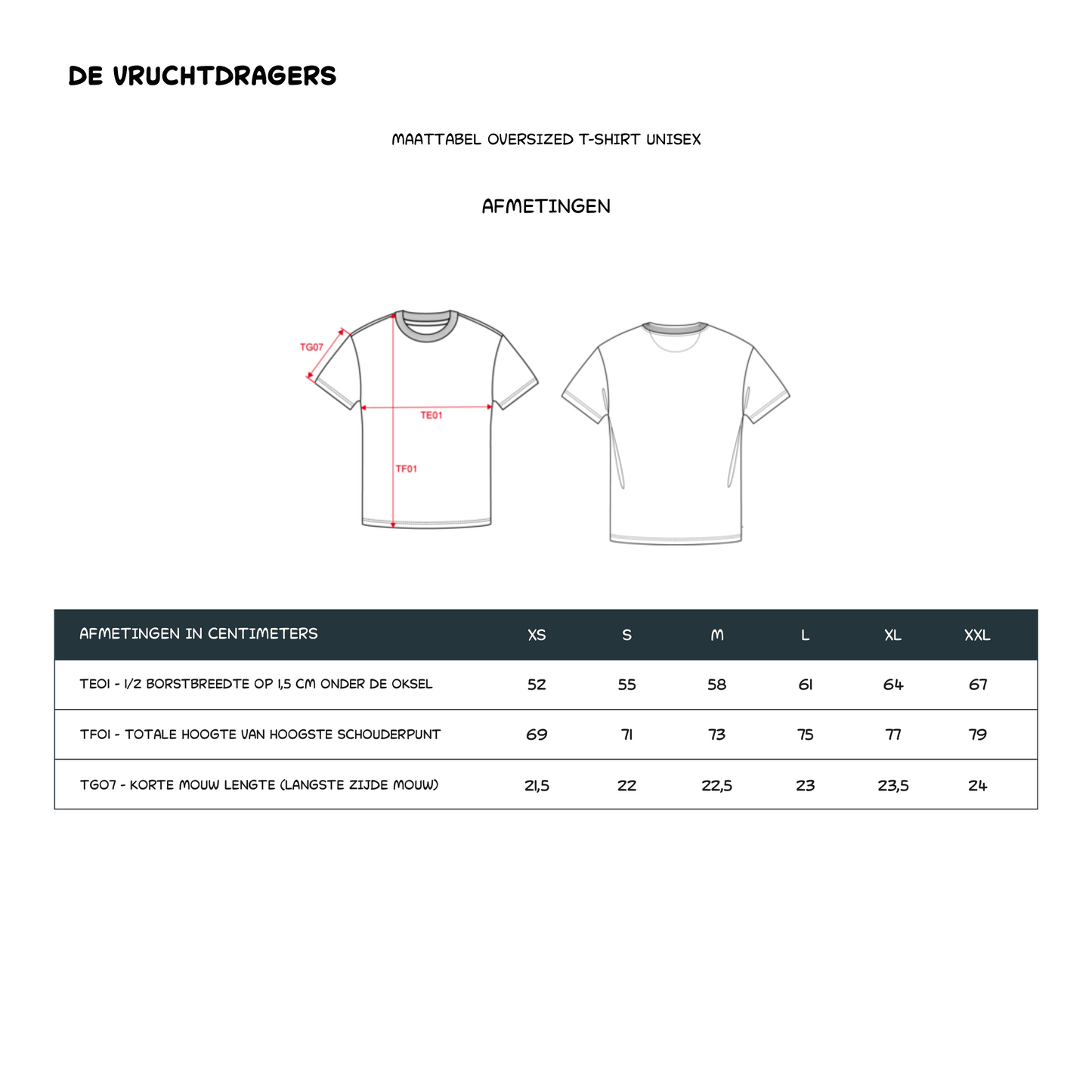 Vruchtdragers Oversized T-shirt man Washed blue