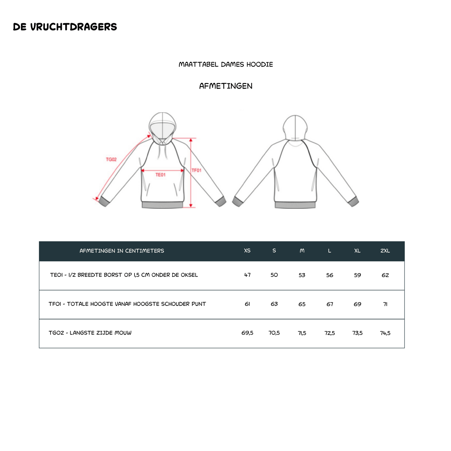 Vruchtdragers Dames Hoodie Ivory white