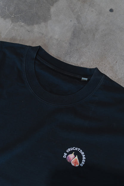 Vruchtdragers Oversized T-shirt Dames Washed black
