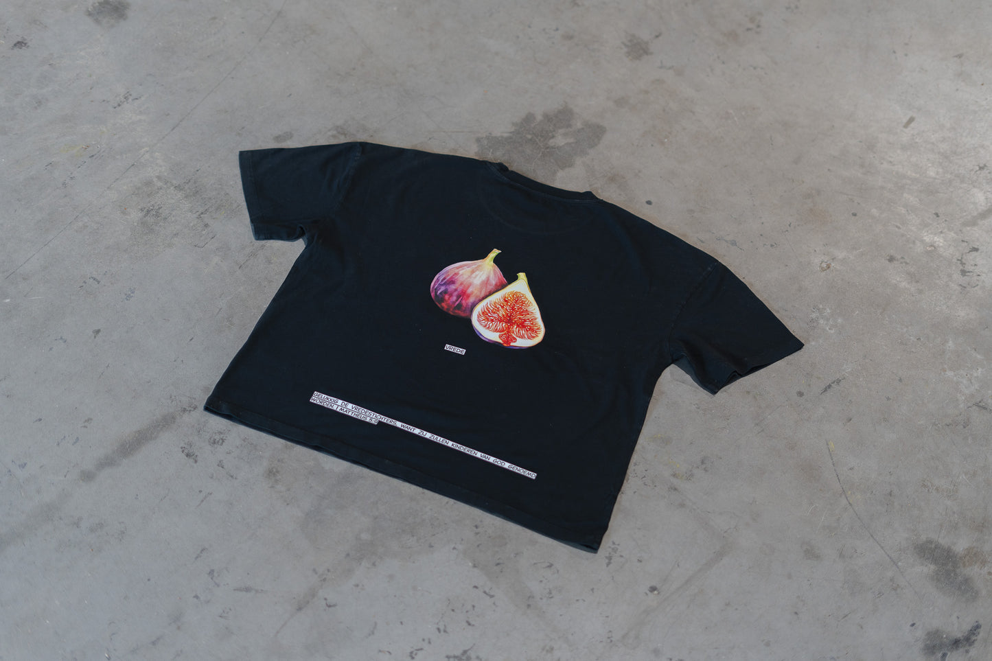 Vruchtdragers Oversized T-shirt Dames Washed black