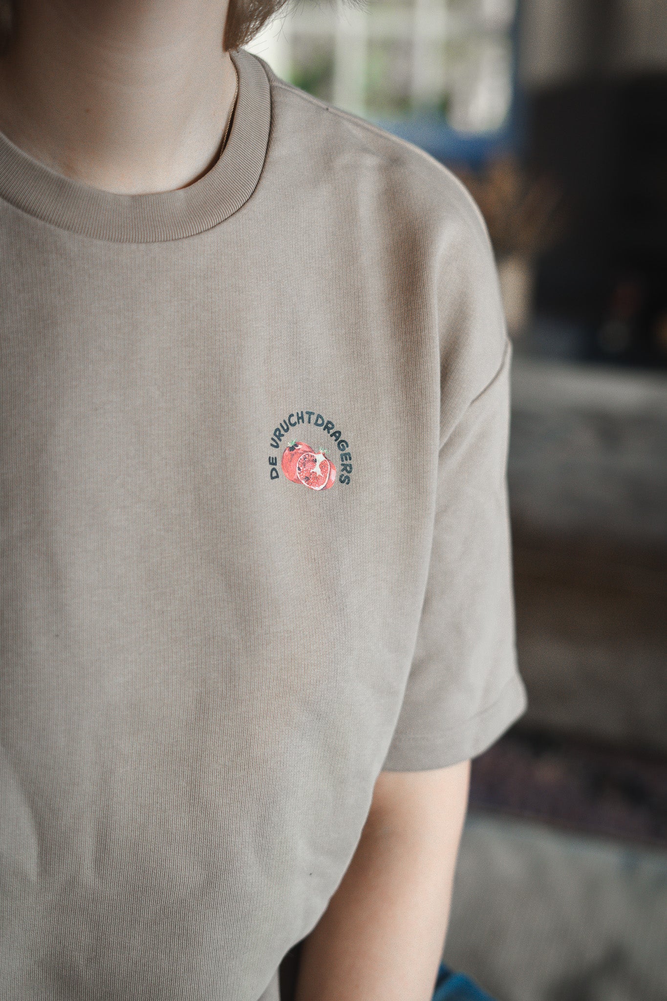 Vruchtdragers Oversized T-shirt Wet sand Sweaterstof