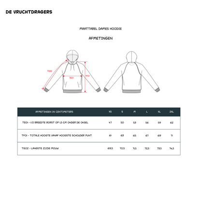 Vruchtdragers Dames Hoodie Ivory white